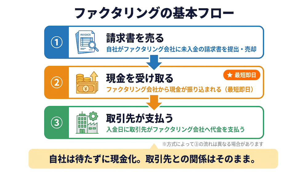 ファクタリングの基本フロー