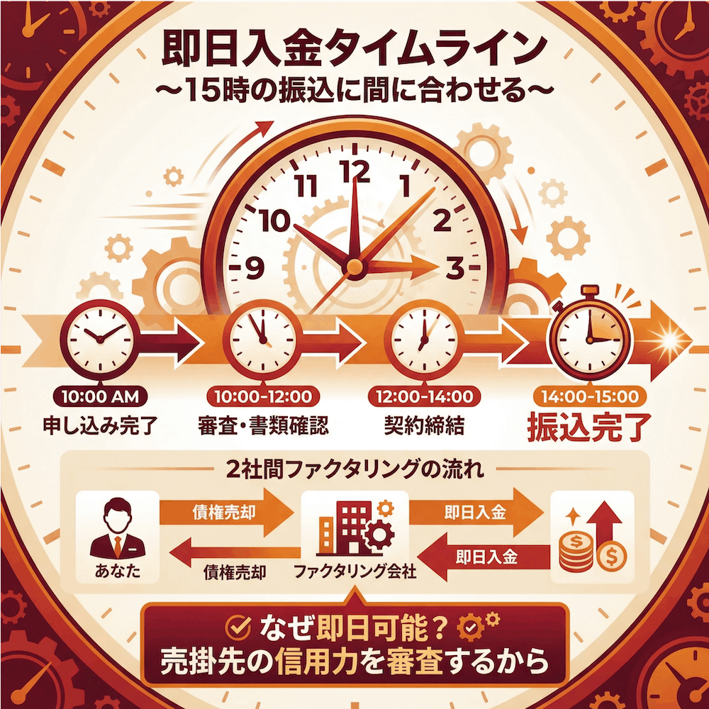 即日入金タイムライン 15時の振込に間に合わせる