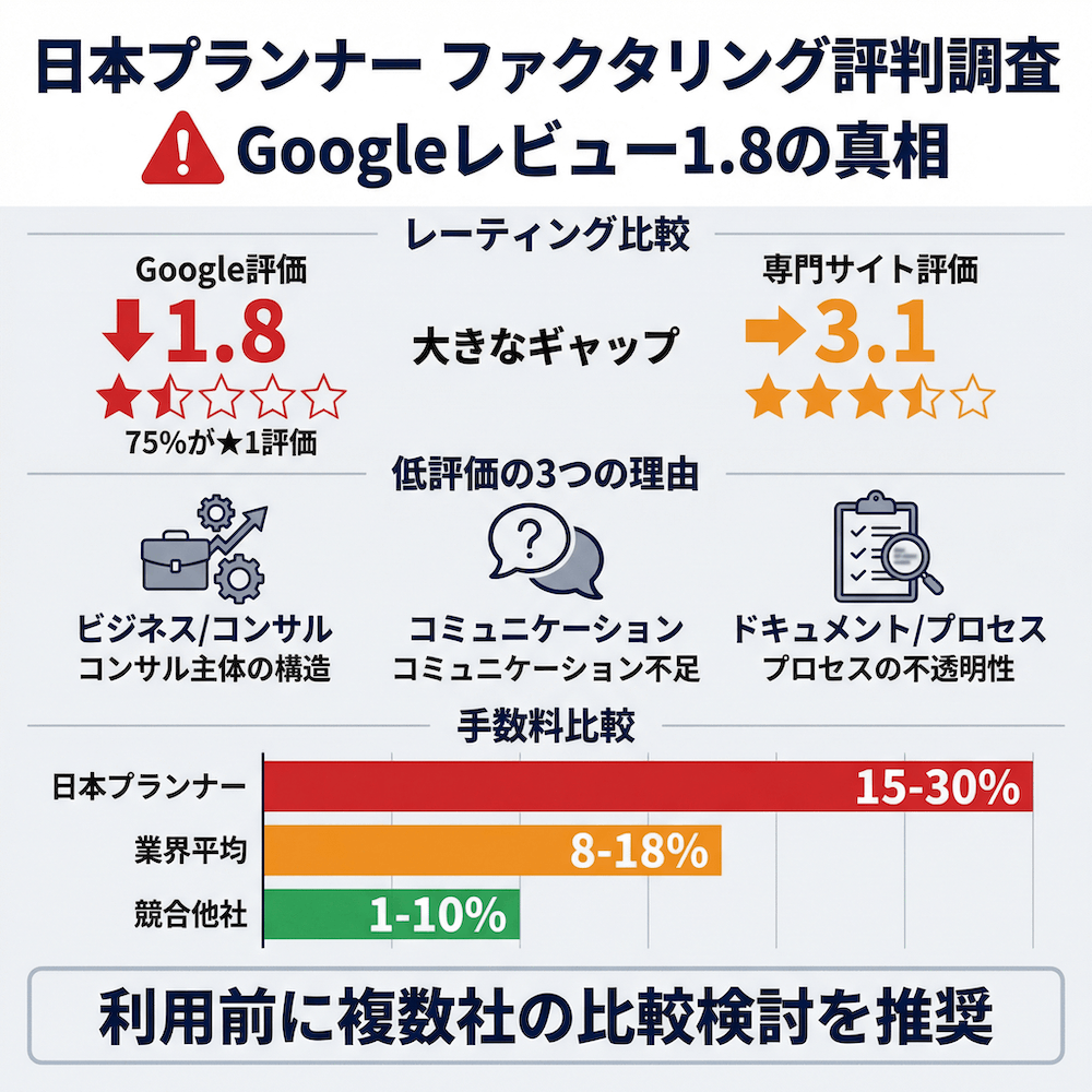 日本プランナー ファクタリング評判調査