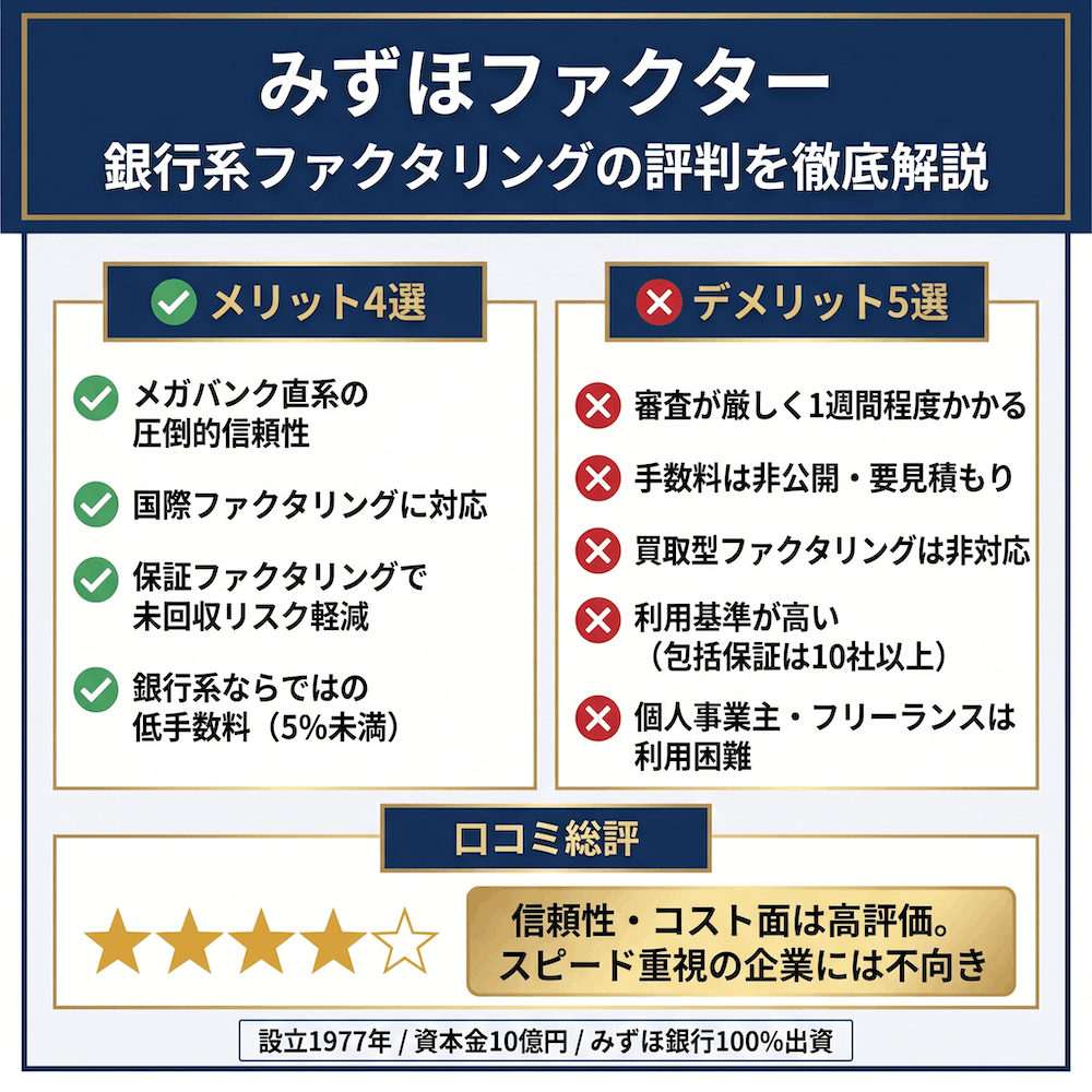 みずほファクター銀行系ファクタリングの評判を徹底解説